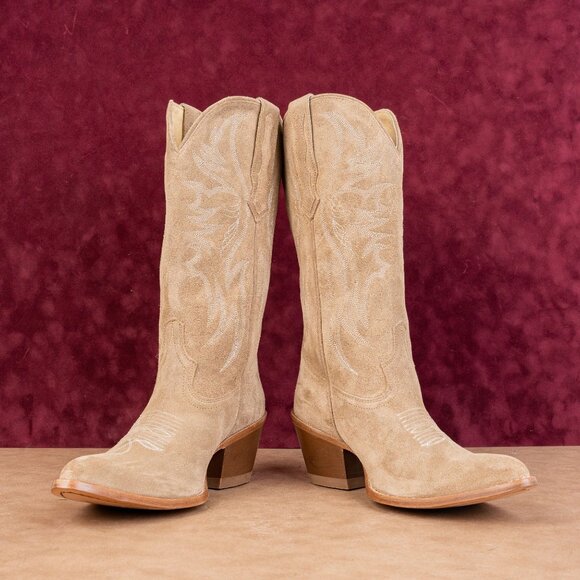 Idyllwind Women Charmed Beige Suede Western Cowboy Knee Boots sz 11 - Picture 2 of 10